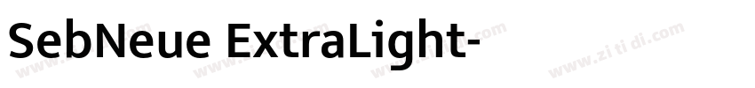 SebNeue ExtraLight字体转换